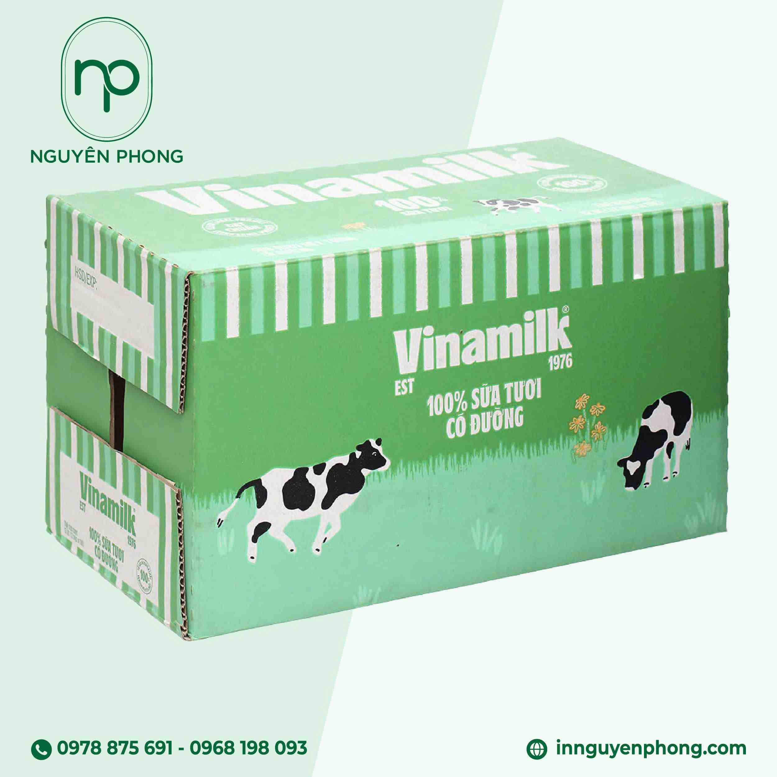 Thùng đựng sữa Vinamilk bền đẹp